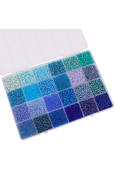 Choice1 1box style3 About 5200Pcs24 Grid Rice Bead Box Handmade DIY Jewelry B...