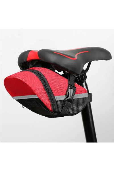 Choice red Nylon Bicycle Bag Waterproof Mountain Bike Saddle Storage Seat Rea...