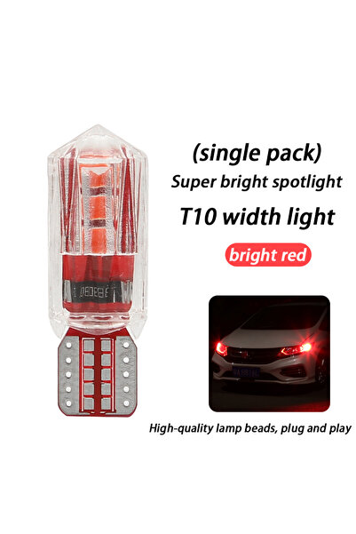 Choice9 مصباح LED صغير T10 أحمر اللون، عدسة معدلة، إضاءة خارجية فائقة السطوع ...