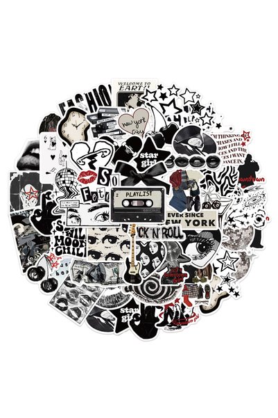 Choice 50PCS 50PCS Creative Black Y2K Creative Stickers Premium Phone Cases L...
