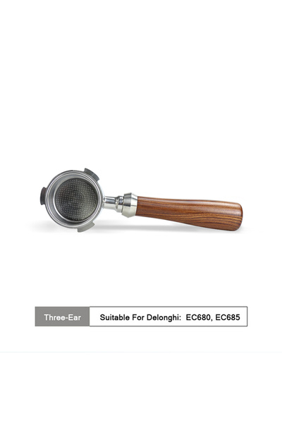 Choice7 3-Ear rosewood-C Coffee Bottomless Portafilter 51MM For Delonghi EC68...