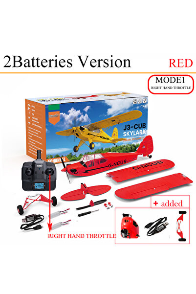 Choice J3-CUB Mode1 2B RED New J3-CUB RC Airplane 5CH 2.4G Remote Control Mod...