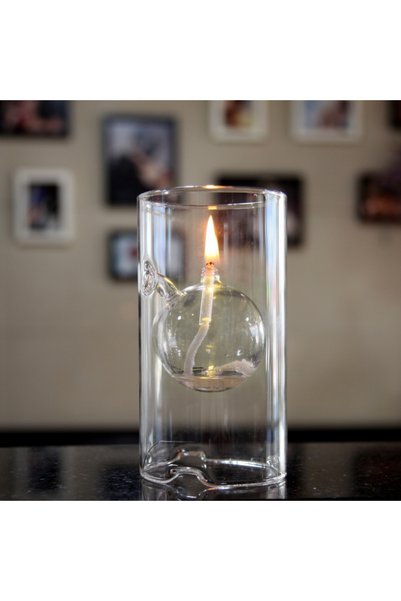 Choice 8CM x 15CM Transparent 15CM Hurricane Lamp Candlestick Oil Lamp Interi...