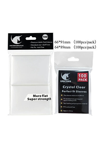 Choice12 Transparent 200PCS Matte Card Sleeves Trading Cards Double Layer Sta...
