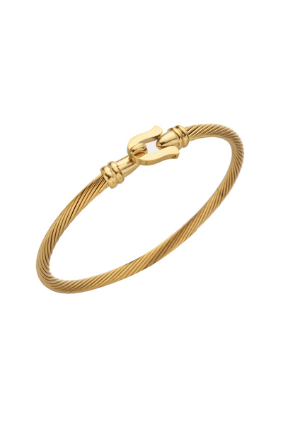 Choice Gold New Trend U Shape Desgin Stainless Steel Bangles Simple Style Ste...
