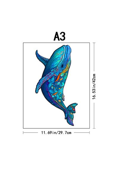 Choice K125-A3 New Whale Wooden Puzzles, Wooden Puzzles Unique Shape High Qua...