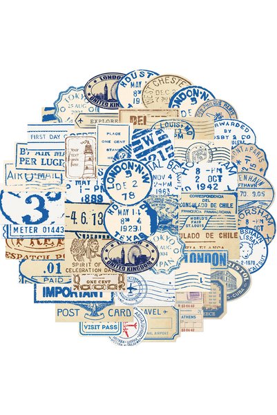 choice2 100PCS 50/100/200PCS Travel Ticket Sticker Retro Style Handbook Mater...