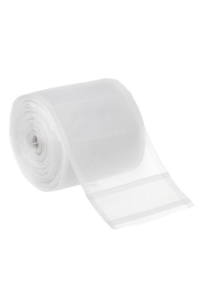 Choice AECH02-18861 Curtain Pleated Tape Nylon Curtain Folding Tape White Fla...
