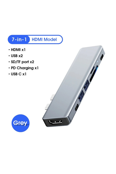 Choice 7 in 1 Hub Vothoon USB C Adapter Type C to HDMI-compatible with USB 3....