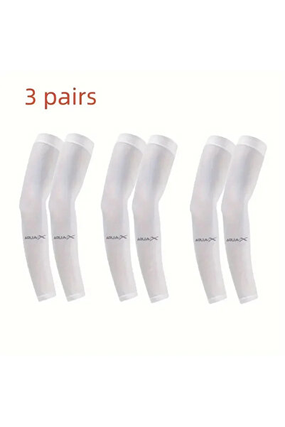 Choice One Size 3pairs WHITE 3 Pairs Breathable Sun Protection Sleeves UV Pro...