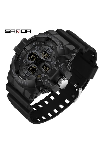 Choice4 full black SANDA Brand G- Style Military Watch Men Digital Shock Spor...