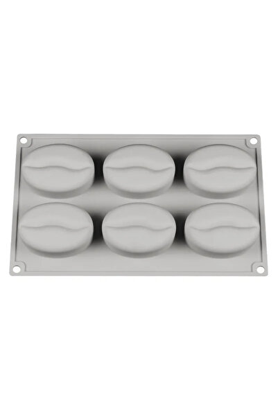 Choice SKY BLUE 6 Cavities 3D Coffee Bean Silicone Ice Cube Mold Beans Mould ...