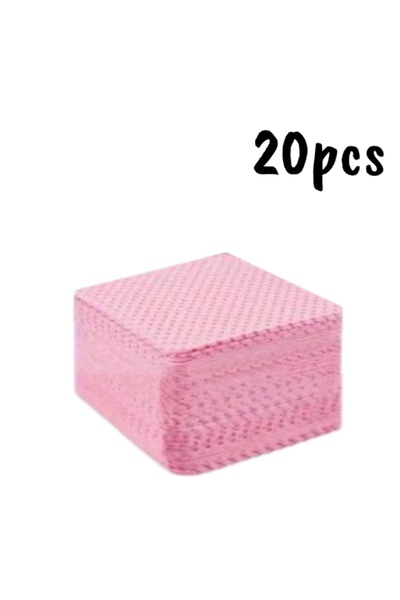 Choice 20pcs Pink Wipes 20/600pcs Lint-Free Nail Wipes Gel Cleansing Tissues ...