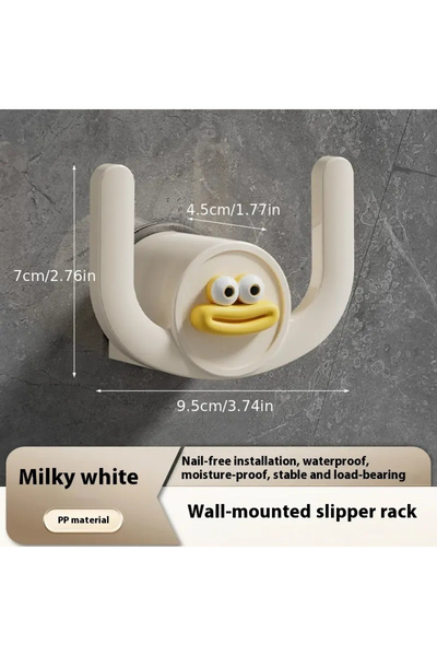 Choice WHITE 1Pc Cartoon Slippers Hook Bathroom Slipper Rack Shower Storage O...