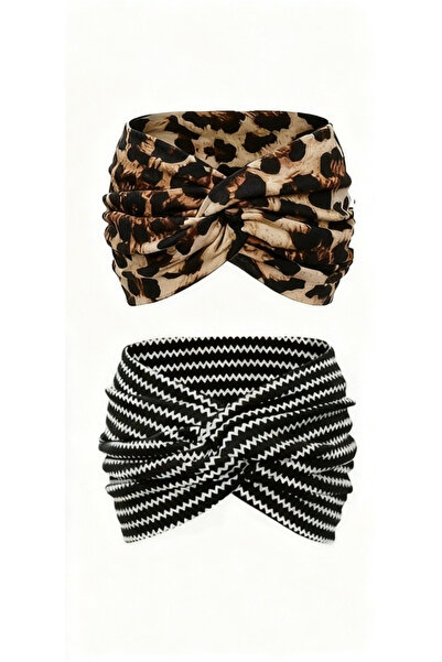 Choice Leopard and Stripe Loose Sports Headband for Women, Yoga Elastic Headb...
