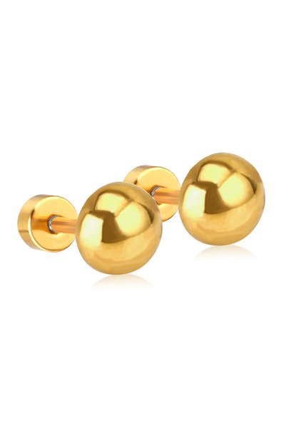 Choice 7mm gold LUXUSTEEL Punk Stainless Steel Earrings For Men Women Semicir...