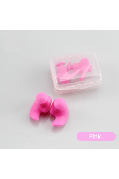 Choice Pink 1 Pair Waterproof Swimming Earplugs Silicone Soft Portable Dust-P...