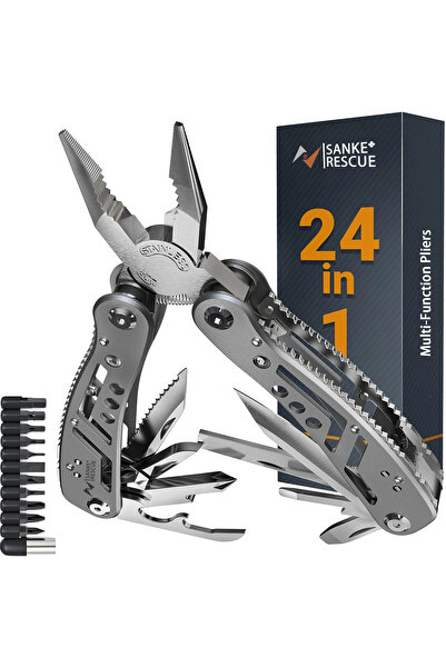 Choice Silver Multitool 24-in-1 Multitools Pliers with Professional Multi-too...