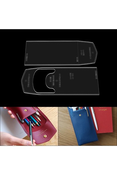 Choice XBB-02 YOMDID Pencil Case Storage Bag Making Leather Templates DIY Sta...