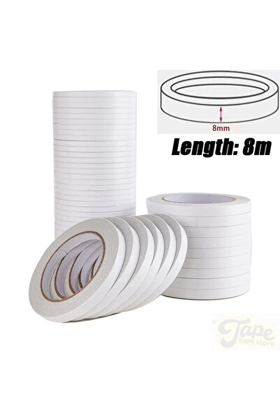 Choice 8mmx8m 50M Strong Tape Sticker Double Sided Adhesive Tape Ultra-thin W...