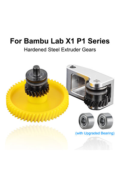 Choice1 With Bearing Hardened Steel Extruder Gear Unit for Bambu Lab X1 X1C P...