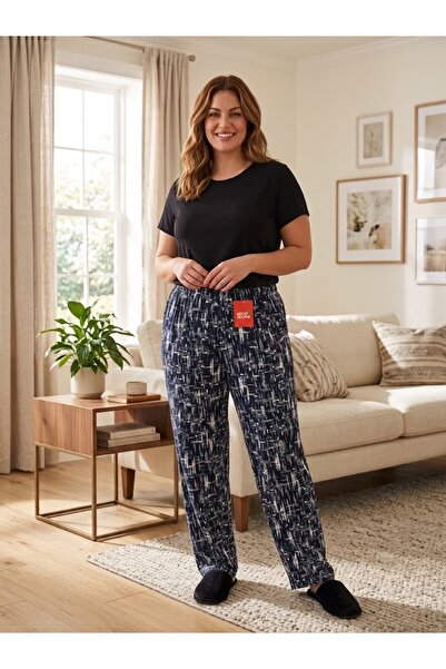 elma abone Plus Size Women's Suede Pants with Elastic Waist