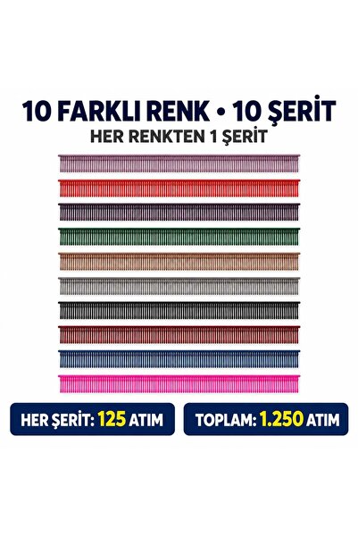 Genel Markalar Türban Gelinlik Kuaför Tasarım Renkli Kılçık Set 10 Renk 10 Şe...