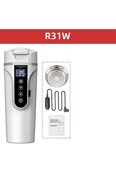 Choice White-R31W Portable Electric Kettle 12v/24v Smart Car Heating Cup Touc...