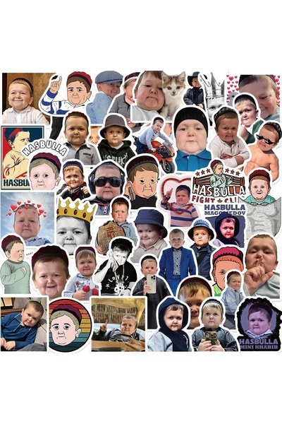 Choice 50PCS 10/30/50pcs Funny Meme Hasbulla Stickers Cartoon Toys Decals DIY...