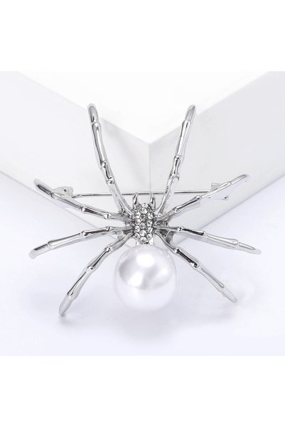 choice2 White0936 Fashionable Women's Brooch Pearl Spider Broochs Halloween O...