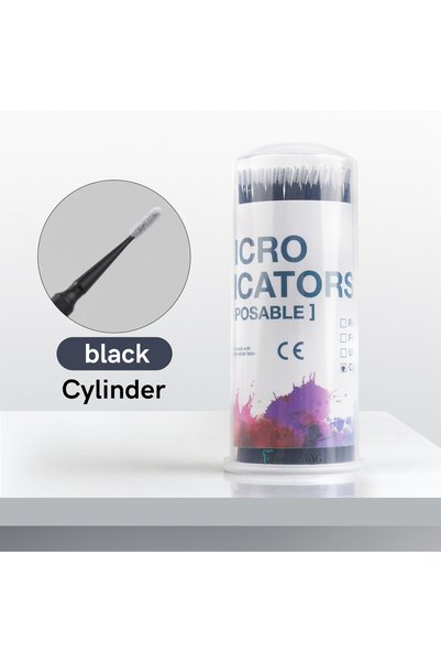 Choice10 Black 1.0mm 100Pcs/Bottle Dental Disposable Micro Brushes Applicator...