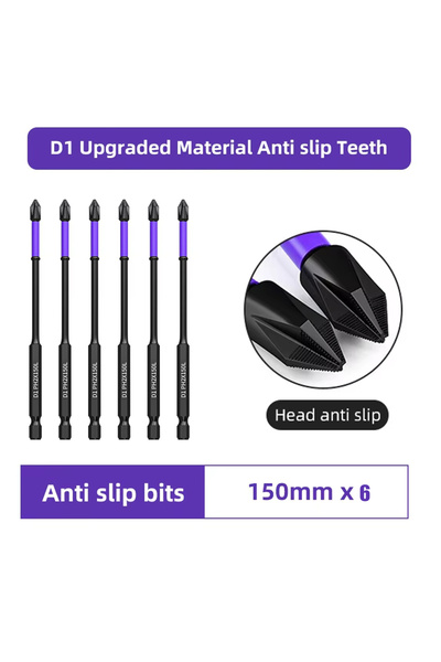 Choice1 6 Pcs 150mm 6PC Upgraded High Hardness And Strong Magnetic Bit 25/65/...