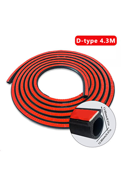 Choice 1pc SEAMETAL Car Rubber Door Sealing Big D Type Car Door Hood Trunk Se...