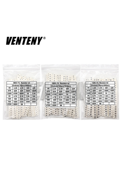 Choice 0201 33valuesX20PCS 660pcs/Lot 0603 0805 1206 0402 0201 1% SMD Chip Re...