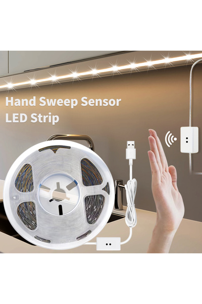 GGBEE شريط إضاءة LED أبيض بارد 5 متر 1-10 متر، إضاءة ليلية بيضاء للمطبخ والخز...