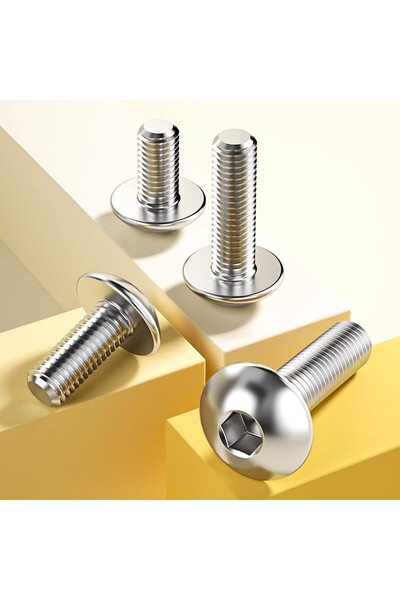 Choice M6x16 10pcs 304 Stainless steel Big Flat Round Head Inner Hexagon Scre...