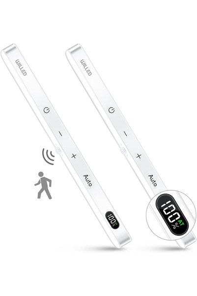 Choice Cabinet Light 2PCS WILLED Under Cabinet Lights Rechargeable Battery Di...