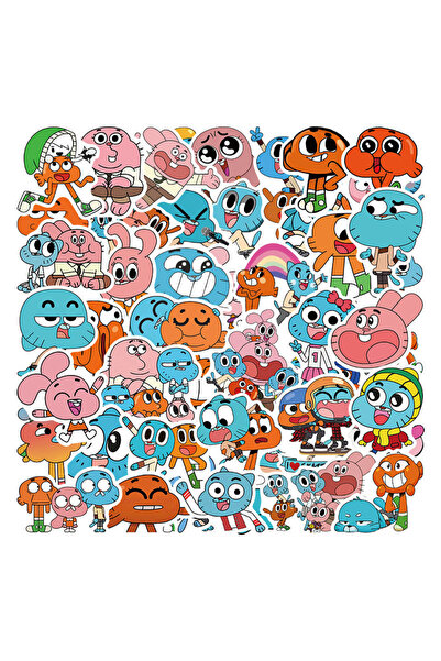 Choice Multicolor 50Pcs The Amazing World of Gumball Stickers Darwin Gumball ...