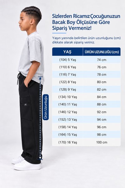 Joi Kids Pocket Detailed.Street Fashion Wide Baggy Cut.Male Child.Comfortable Sweatpants