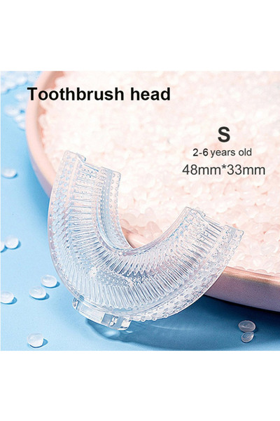 Choice6 S-Brush Head U Shaped Kids Toothbrush Food Grade Silicone Soft for 2-...