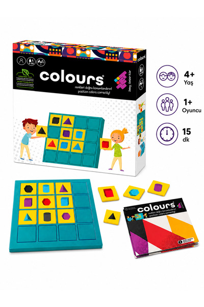 TÜZDER Colours (Sudoku with Colors) Brain and Mind Game 4+ Years 1+ Players