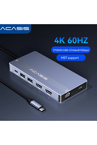 Choice محطة إرساء Acasis 14 في 1 بمنفذ USB-C، تدعم الشحن بقدرة 100 واط، ومنفذ...