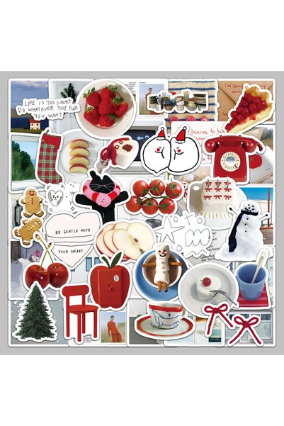 Choice 50Pcs Creamy Korean INS Style Stickers - Aesthetic Pastel Decor for No...