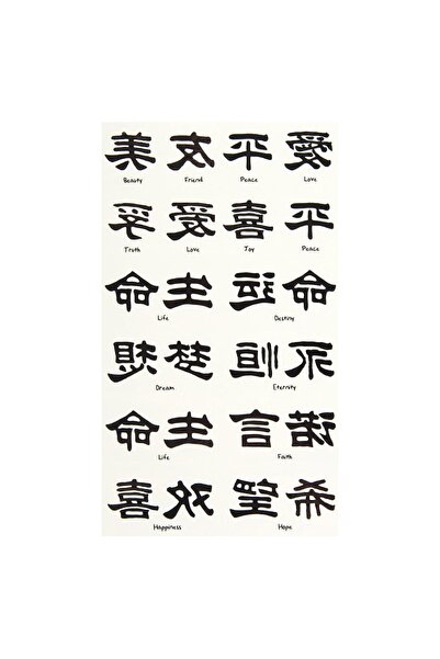 OEM Autocolante Tattoos Litere Chinezesti 24buc