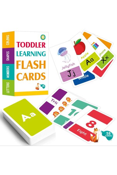 Choice 58pcs 58PCS ABC Alphabet Flashcards Montessori Early Education Toys Ba...