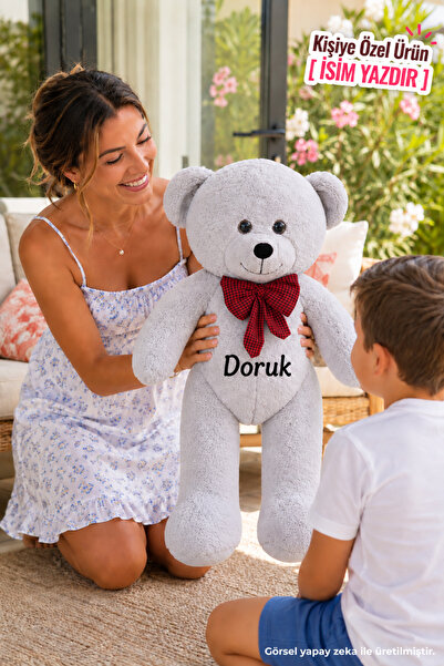 Özgüner Oyuncak Kişiye Özel İsim Baskılı Oyuncak Peluş Ayıcık 90 cm Hediyelik...