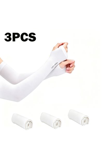 Choice3 White 3pcs 3/5PCS Arm Sleeves for Sun Protection Men's and Women's El...