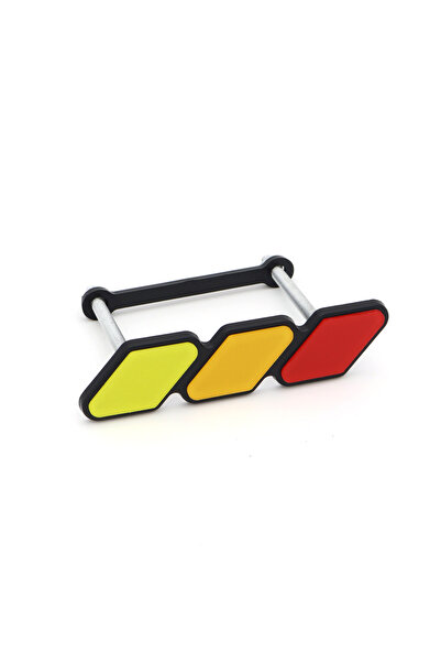 Choice Yellow 3 Colors Grille Badge Tri Colors Emblem For Toyota Tacoma Tundr...