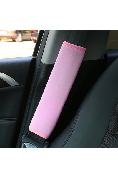 choice2 Ice silk pink 2pcs Car Seat Belt Covers Car Accessories Plush Car Saf...