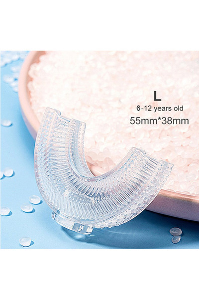 Choice7 L-Brush Head U Shaped Kids Toothbrush Food Grade Silicone Soft for 2-...